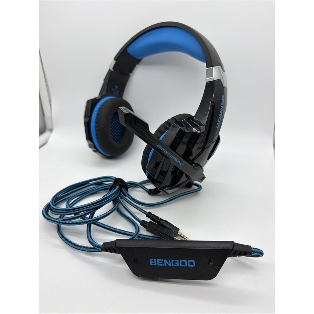 BENGOO G9000 Blue Pro Gaming Headset Wired 3.5mm PS4 PS5 Xbox PC